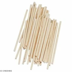 Budget 😀 Rayher Forme En Bois Bâtonnets Ronds En Bois 10 X 0,4 Cm - 60 Pcs Environ 🎉