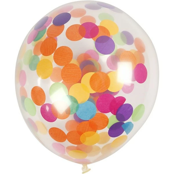 Meilleure vente 🤩 Creativ Company Ballon Baudruche Ballons Transparents Avec Confettis Multicolores - 4 Pcs 🌟 1 Meilleure vente 🤩 Creativ Company Ballon Baudruche Ballons Transparents Avec Confettis Multicolores - 4 Pcs 🌟