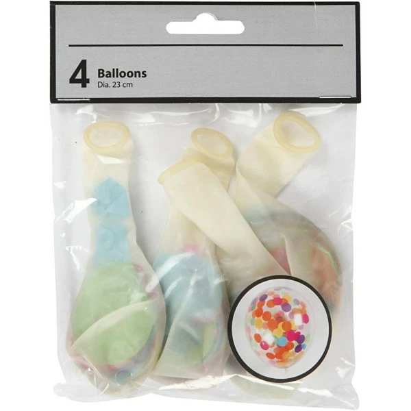 Meilleure vente 🤩 Creativ Company Ballon Baudruche Ballons Transparents Avec Confettis Multicolores - 4 Pcs 🌟 2 Meilleure vente 🤩 Creativ Company Ballon Baudruche Ballons Transparents Avec Confettis Multicolores - 4 Pcs 🌟 – Image 2