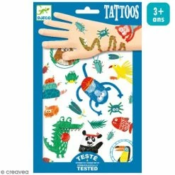 Nouveau 🥰 Djeco Tattoo Temporaire Tatouages Temporaires Museaux - 1 Planche ✨