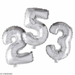 Meilleure affaire 👍 Creativ Company Ballon Baudruche Ballon Argenté En Aluminium - Chiffre De 41 Cm 😍