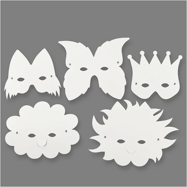 Budget 🤩 Creativ Company Masque à Colorier Masques Fantaisie à Décorer - 15 à 20 Cm - 5 Pcs 😀 1 Budget 🤩 Creativ Company Masque à Colorier Masques Fantaisie à Décorer - 15 à 20 Cm - 5 Pcs 😀