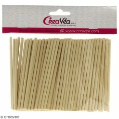 Remise ✔️ Creavea Batonnets En Bois Lot Bâtonnet Rond En Bois 10 Cm - Diamètre 4 Mm - Environ 100 Pcs 😉