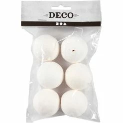De gros 💯 Creativ Company Boule Cellulose Boule D'ouate De Cellulose - Blanc - 40 Mm - 6 Pcs 🔔 -Maquillage Soldes unnamed file 605