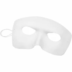 Vente flash 👏 Creativ Company Masque Demi-visage, H: 12 Cm, L: 17 Cm, 12 Pièces, Blanc 😍