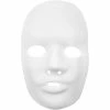Vente flash 🌟 Creativ Company Masque Visage, H: 24 Cm, L: 15,5 Cm, 12 Pièces, Blanc ❤️