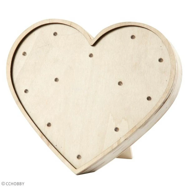 Bon marché 😍 Creativ Company Lampe à Décorer Forme LED En Bois à Décorer - Coeur - 23,5 X 26 Cm 🥰 2 Bon marché 😍 Creativ Company Lampe à Décorer Forme LED En Bois à Décorer - Coeur - 23,5 X 26 Cm 🥰 – Image 2