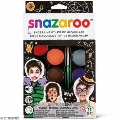 Offres 🔥 Kit Maquillage Enfant Palette Maquillage 🦇 Halloween Snazaroo - 11 Pcs 🥰