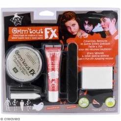 Coupon 👍 Grim Tout Kit Maquillage Enfant Kit Maquillage FX Effets Spéciaux - 7 Pcs ⭐