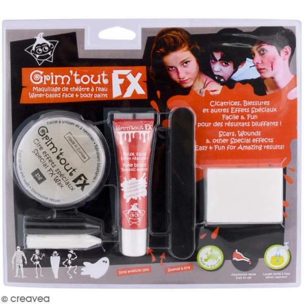 Coupon đ Grim Tout Kit Maquillage Enfant Kit Maquillage FX Effets SpĂ©ciaux - 7 Pcs â 1 Coupon đ Grim Tout Kit Maquillage Enfant Kit Maquillage FX Effets SpĂ©ciaux - 7 Pcs â