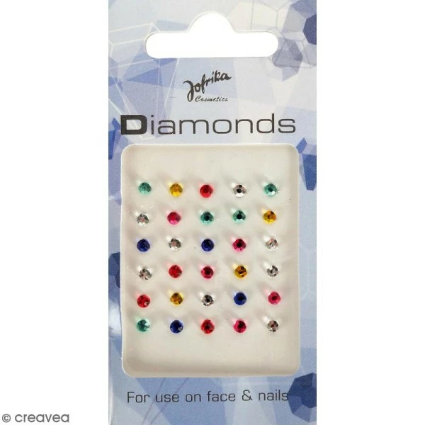 Remise 🥰 Jofrika Bijoux De Peau Diamants Multicolores - 30 Pcs 🔔 1 Remise 🥰 Jofrika Bijoux De Peau Diamants Multicolores - 30 Pcs 🔔