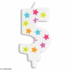 Meilleure vente 🧨 ScrapCooking Bougies Anniversaire Bougie Numéro 5 ⭐