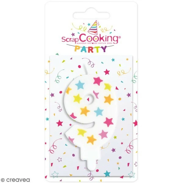 Bon marché ⌛ ScrapCooking Bougies Anniversaire Bougie Numéro 9 ⌛ 2 Bon marché ⌛ ScrapCooking Bougies Anniversaire Bougie Numéro 9 ⌛ – Image 2