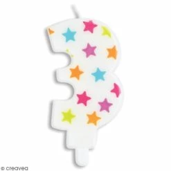 Le moins cher ⌛ ScrapCooking Bougies Anniversaire Bougie Numéro 3 ❤️