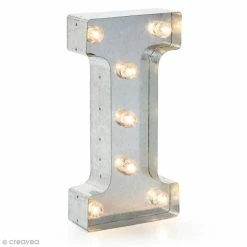 Vente flash 🤩 Darice Lettre Lumineuse Led Lettre Lumineuse En Métal Vintage I - 25 X 12,5 X 4,5 Cm ⭐