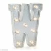 Sortie 🎁 Darice Lettre Lumineuse Led Lettre Lumineuse En Métal Vintage W - 25 X 19 X 4,5 Cm 💯