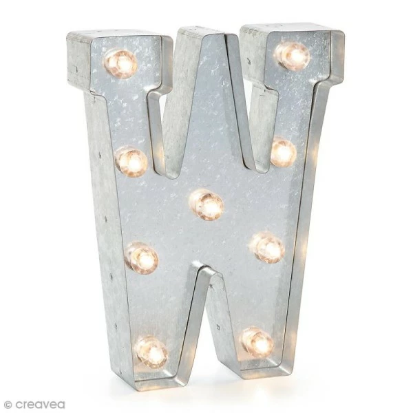 Sortie 🎁 Darice Lettre Lumineuse Led Lettre Lumineuse En Métal Vintage W - 25 X 19 X 4,5 Cm 💯 1 Sortie 🎁 Darice Lettre Lumineuse Led Lettre Lumineuse En Métal Vintage W - 25 X 19 X 4,5 Cm 💯