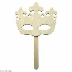 Sortie ⭐ Artemio Masque En Bois Couronne - 20 Cm ❤️