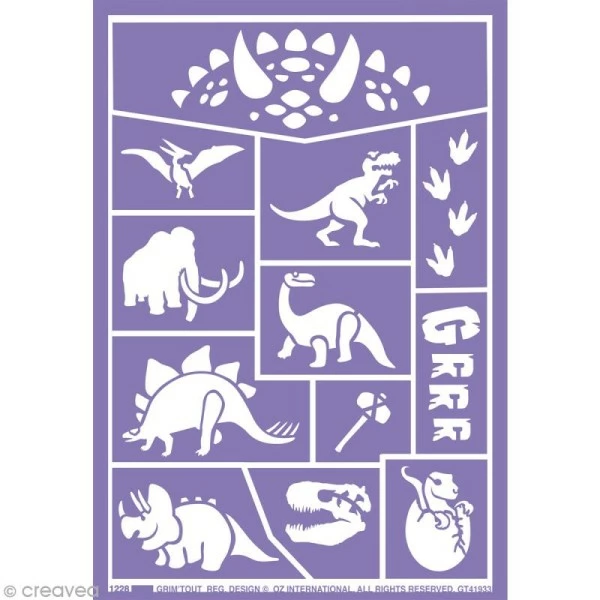 Le moins cher đ„° Grim Tout Pochoir Maquillage AdhĂ©sif Grim'tout - Dinosaures â€ïž 1 Le moins cher đ„° Grim Tout Pochoir Maquillage AdhĂ©sif Grim'tout - Dinosaures â€ïž