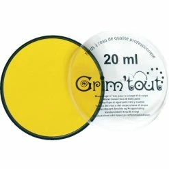 Vente flash ⭐ Grim Tout Maquillage à L'eau Maquillage Professionnel Grim'tout Fard Jaune Citron Galet 20 Ml - Sans Paraben ⭐