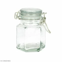 Tout neuf 🎁 Vaessen Creative Ustensile Cuisine à Décorer Pot En Verre Vide - Hexagonal 9 X 6 Cm - 100 Ml 🔔