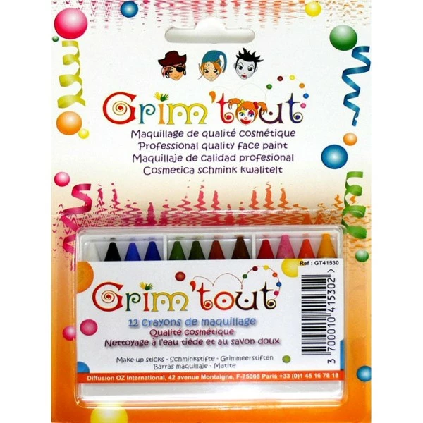 Budget đ Grim Tout Kit Maquillage Enfant Maquillage Grim'tout 12 Crayons Assortis - Sans Paraben âš 1 Budget đ Grim Tout Kit Maquillage Enfant Maquillage Grim'tout 12 Crayons Assortis - Sans Paraben âš