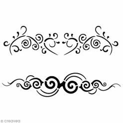 Acheter ✔️ Ki Sign Pochoir Pour Tatouage Pochoir Adhésif Pour Customisation Tribal Spirale 🛒