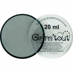 Coupon 🛒 Grim Tout Maquillage à L'eau Maquillage Professionnel Grim'tout Fard Argent Métallique Galet 20 Ml - Sans Paraben ⭐