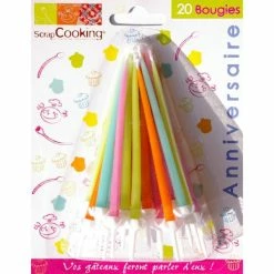 Meilleure vente 💯 ScrapCooking Bougies Anniversaire Couleurs Acidulées X 20 🧨