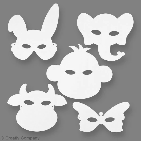 Meilleure vente 😀 Creativ Company Masque à Colorier Masques à Colorier - Animaux - 16 Pcs 🛒 2 Meilleure vente 😀 Creativ Company Masque à Colorier Masques à Colorier - Animaux - 16 Pcs 🛒 – Image 2