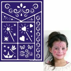 Le moins cher 😉 Grim Tout Pochoir Maquillage Adhésif Grim'tout Conte De Fées 🔥
