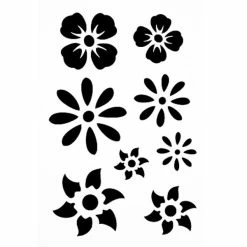 Bon marché ❤️ Ki Sign Pochoir Pour Tatouage Pochoir Adhésif Pour Customisation Fleurs 7 X 10 Cm ⭐