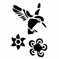 Tout neuf 🤩 Ki Sign Pochoir Pour Tatouage Pochoir Adhésif Pour Customisation Colibris 7 X 10 Cm ⭐
