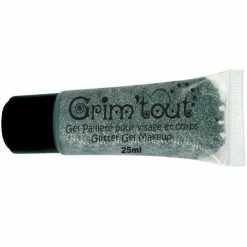 Promo 🤩 Grim Tout Maquillage à L'eau Maquillage Grim'tout Gel Pailleté 25ml Argent - Sans Paraben 🥰