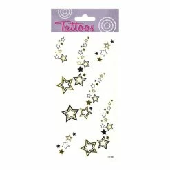 Acheter 🎁 Global Gift Tatouage Temporaire Tatouages Temporaires - Étoiles - Noir - Dorures ❤️