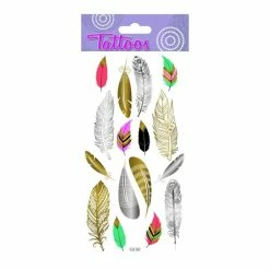 Acheter 🤩 Global Gift Tatouage Temporaire Tatouages Temporaires - Plumes - Dorures Et Argentées 🧨