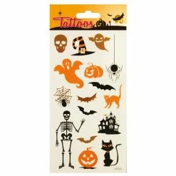 Promo 🎉 Global Gift Tatouage Temporaire Tatouages Temporaires - Silhouettes 🧛 Halloween ✔️