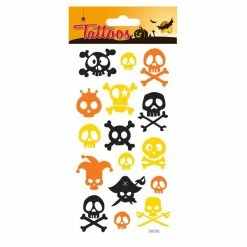 Grosses soldes 🎉 Global Gift Tatouage Temporaire Tatouages Temporaires - Tête De Mort 🎃 Halloween ⌛