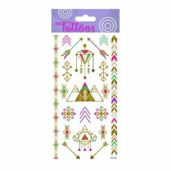 Vente flash 🔥 Global Gift Tatouage Temporaire Tatouages Temporaires - Symboles Géométriques - Dorures ⌛