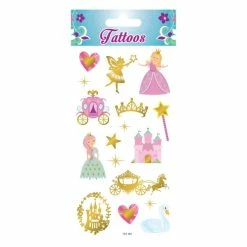 Meilleure affaire 🎁 Global Gift Tatouage Temporaire Tatouages Temporaires - Princesses - Dorures 🛒