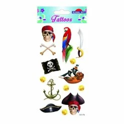 Meilleur prix 🥰 Global Gift Tatouage Temporaire Tatouages Temporaires - Pirates - Couleurs ⌛