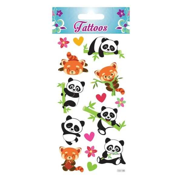 Budget ✨ Global Gift Tatouage Temporaire Tatouages Temporaires - Pandas - Paillettes 🛒 1 Budget ✨ Global Gift Tatouage Temporaire Tatouages Temporaires - Pandas - Paillettes 🛒