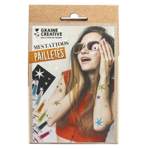 Acheter 🌟 Graine Créative Tatouage Temporaire Kit Tatouages éphémères - Mes Tattoos Pailletés 😍 2 Acheter 🌟 Graine Créative Tatouage Temporaire Kit Tatouages éphémères - Mes Tattoos Pailletés 😍 – Image 2