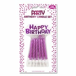 De gros 👍 Clairefontaine Bougies Anniversaire Bougies D'anniversaire "Happy 🥳 Birthday" - Rose ❤️