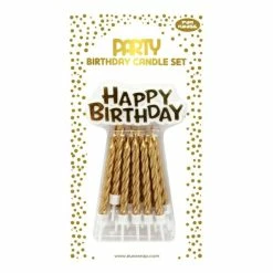 Vente flash 👍 Clairefontaine Bougies Anniversaire Bougies D'anniversaire "Happy 🥳 Birthday" - Or 🌟