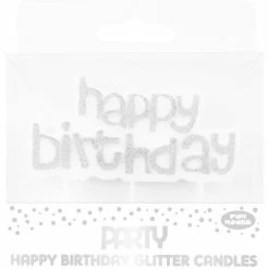 Meilleure vente ✨ Clairefontaine Bougies Anniversaire Bougie D'annniversaire "Happy 🥳 Birthday" - Argent 🌟