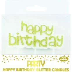 Le moins cher 😉 Clairefontaine Bougies Anniversaire Bougie D'annniversaire "Happy 🥳 Birthday" - Or 😀