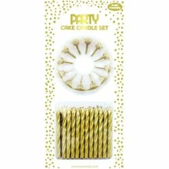 Le moins cher 😉 Clairefontaine Bougies Anniversaire Bougies D'anniversaire "Métallique" - Or ⭐